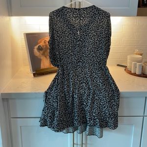 Free People Black & White Floral Dress, Small